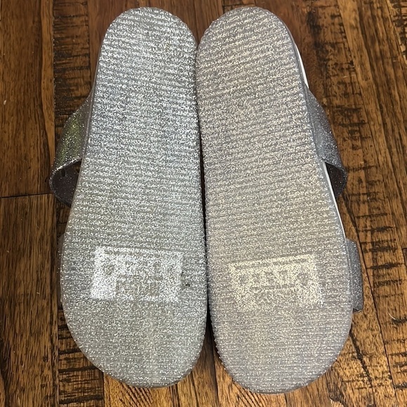 Melissa Cosmic Women glitter silver double strap slides slip on shoes size 6 - Picture 8 of 13